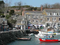 Padstow harbour with Ellerys Cottage in the background